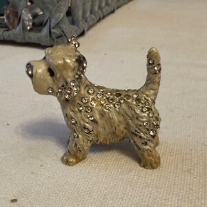 Jay Strongwater Sparkling Tan Dog Figurine